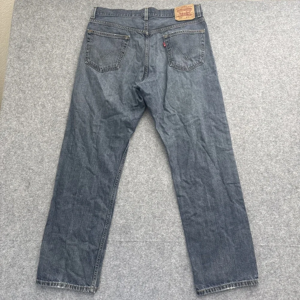 Vintage Y2K Levis 505 Jeans Mens 36x32 Blue Straight Leg Denim  Whiskers Fading